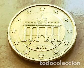 Euros: 10 c&eacute;ntimos de euro de Alemania. A&ntilde;o 2018 ceca F