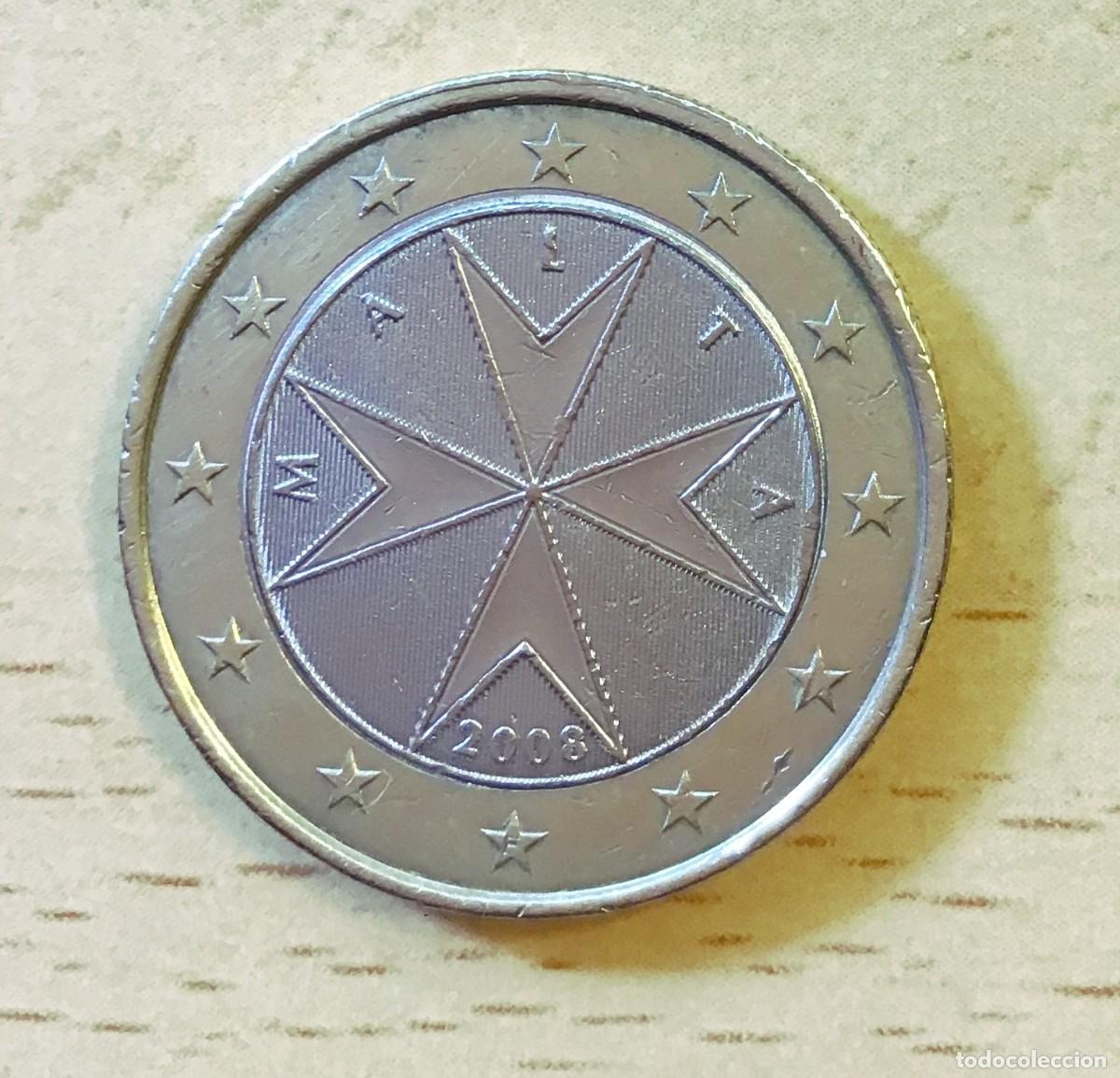 Euros: 1 euro de Malta. A&ntilde;o 2008