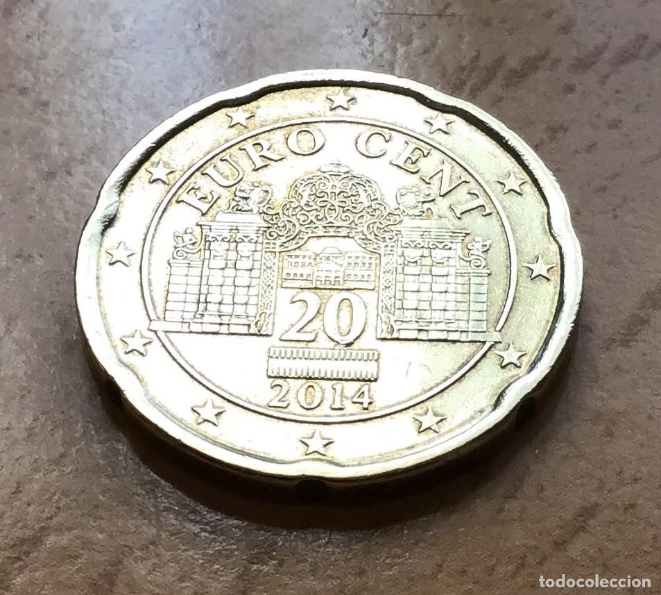 Euros: 20 c&eacute;ntimos de euro de Austria. A&ntilde;o 2014 - Foto 1