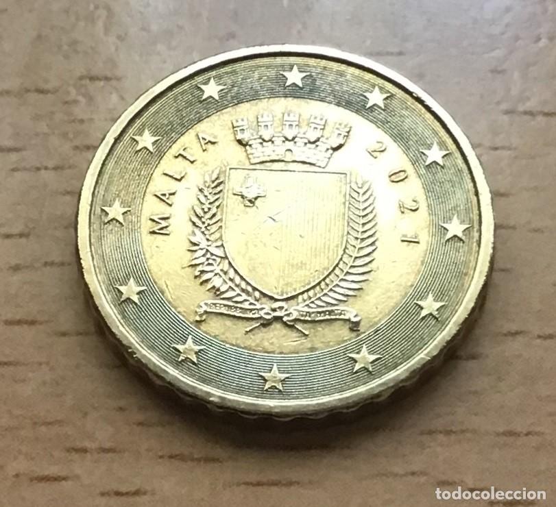 Euro: 10 c&eacute;ntimos de euro de Malta. A&ntilde;o 2021