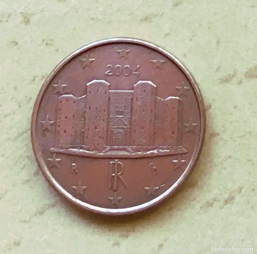 Euros: 1 c&eacute;ntimo de euro de Italia. A&ntilde;o 2004
