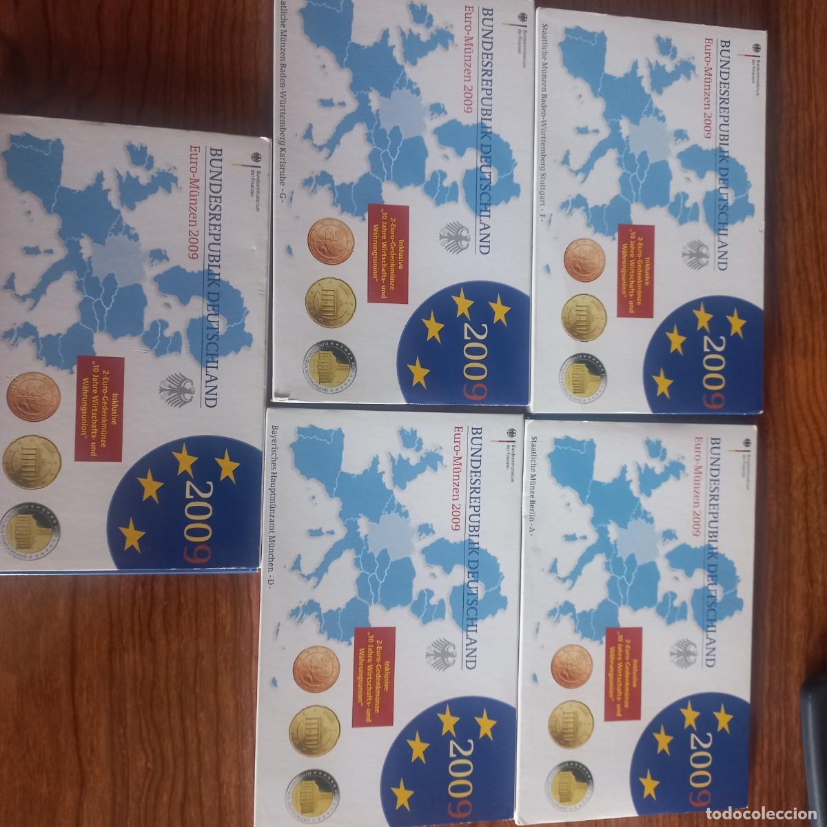 Euros: 5 set de Alemania 2009. Proof - Foto 1