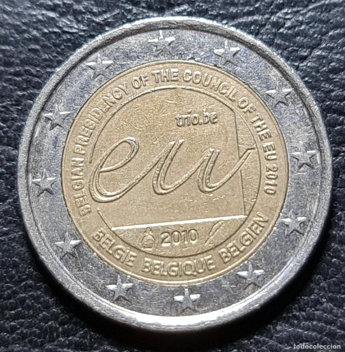 Euros: B&eacute;lgica 2010 2 euros moneda conmemorativa Presidencia Consejo Uni&oacute;n Europea