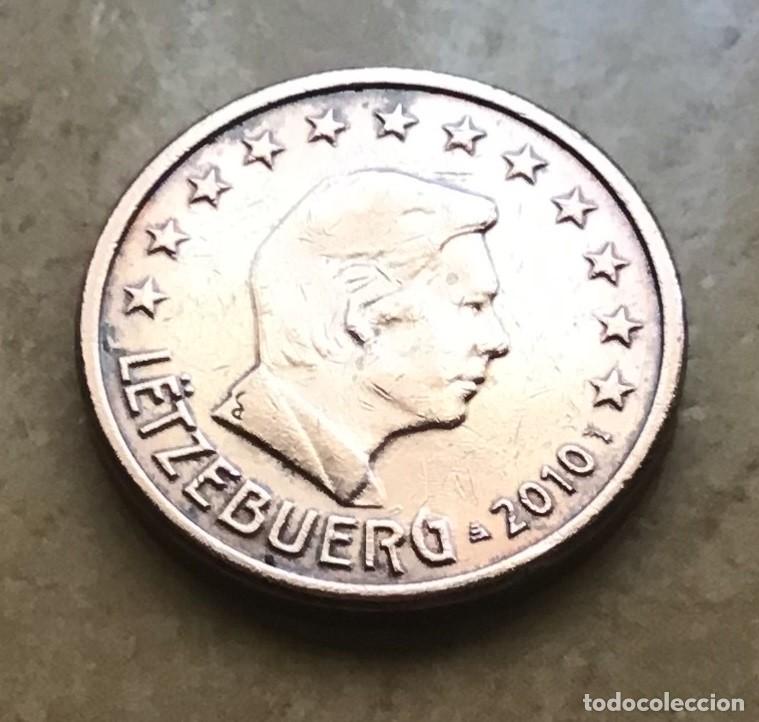Euros: 1 c&eacute;ntimo de euro de Luxemburgo. A&ntilde;o 2010