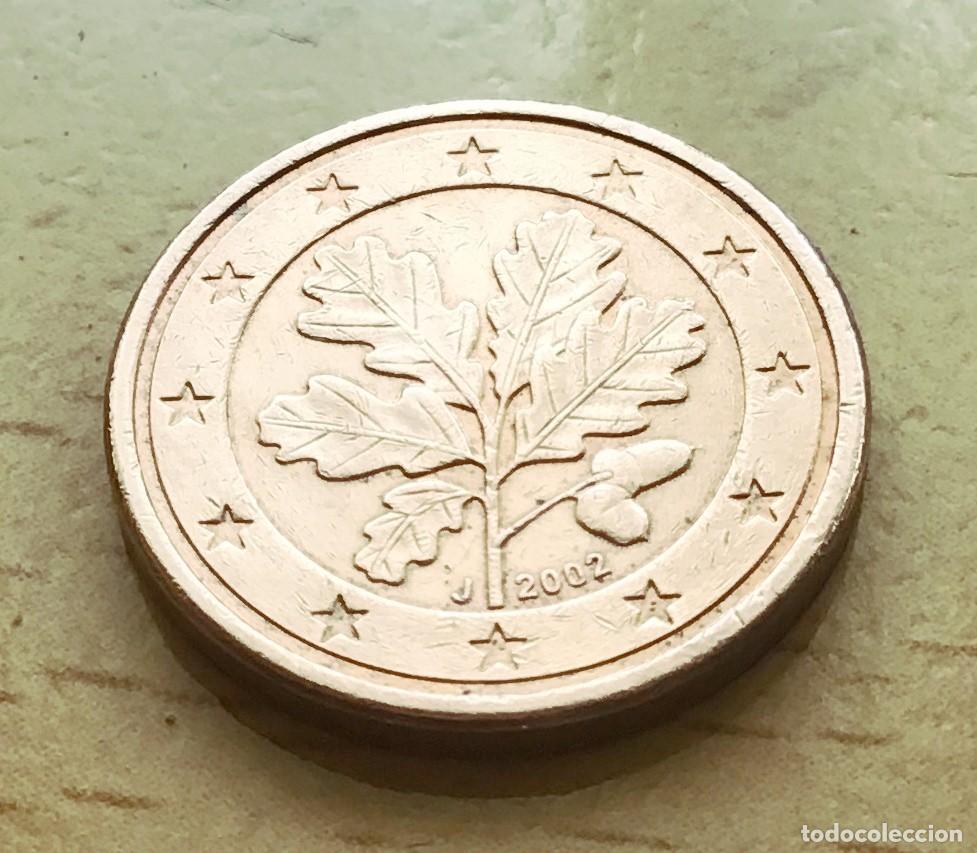 Euros: 1 c&eacute;ntimo de euro de Alemania. A&ntilde;o 2002 ceca J - Foto 1