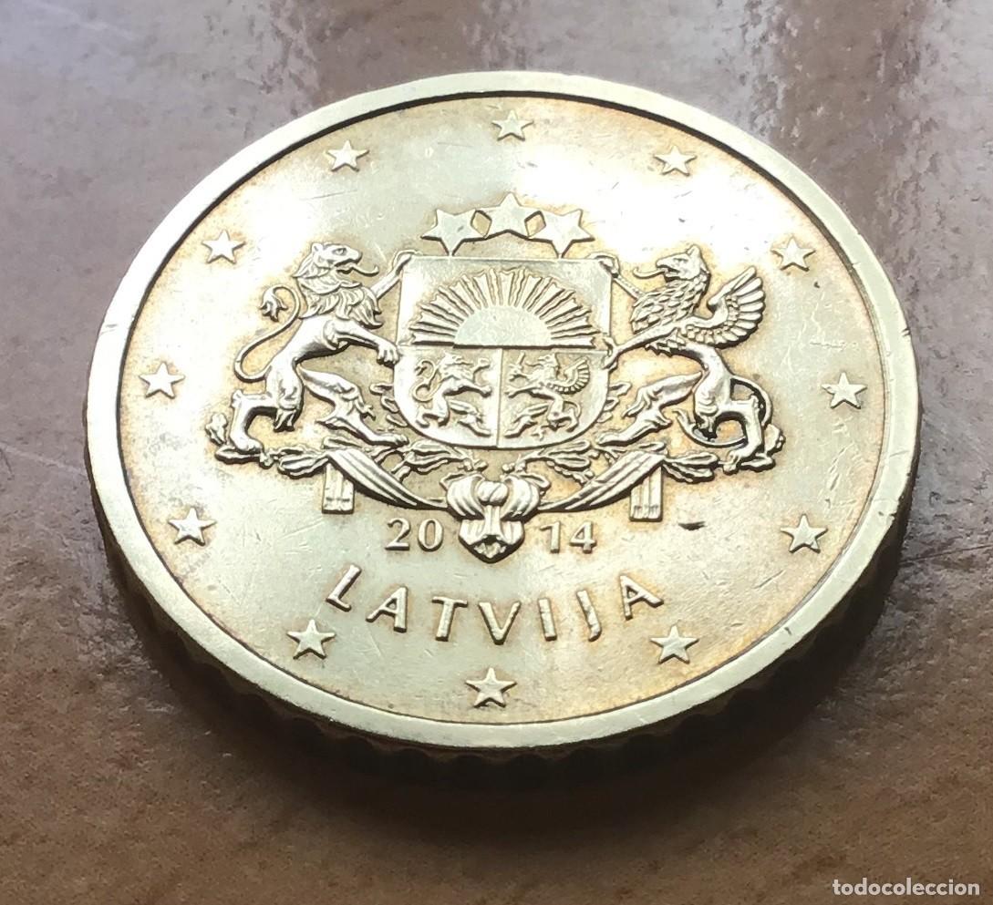 Euros: 50 c&eacute;ntimos de euro de Letonia. A&ntilde;o 2014 - Foto 1