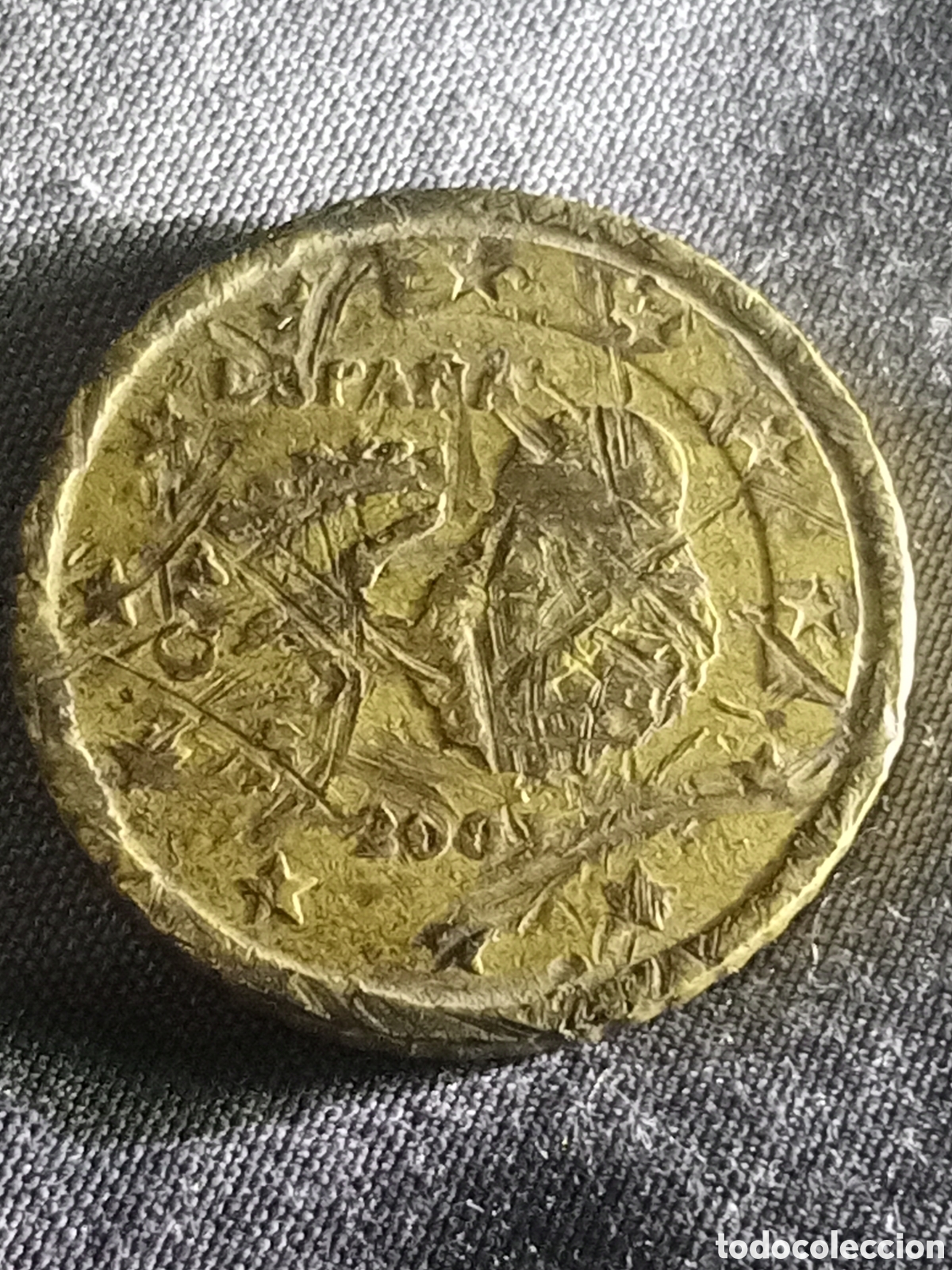 Euros: Error 50 c&eacute;ntimo 2001 Espa&ntilde;a muy Rara - Foto 6