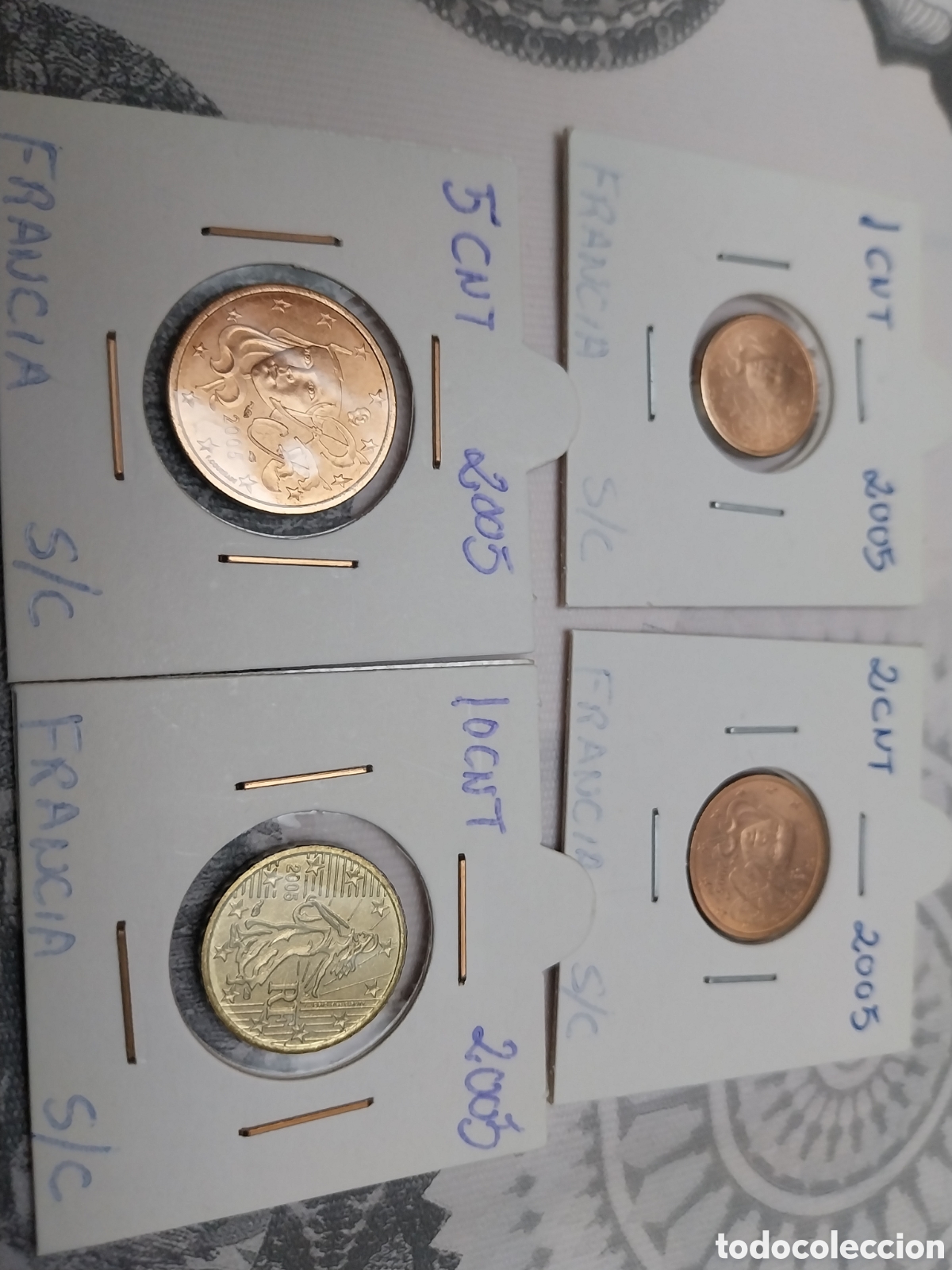 Euros: Francia serie 2005 ,4 monedas - Foto 2