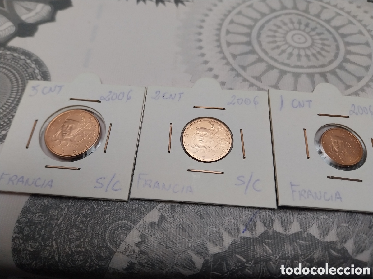 Euros: Francia 2006 serie 3 monedas - Foto 2
