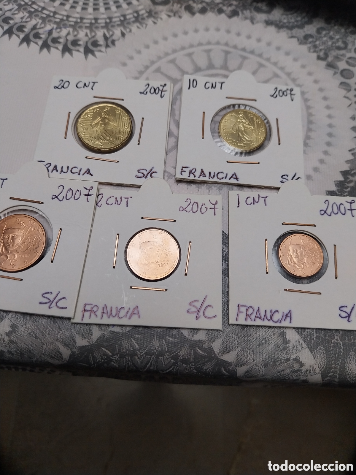 Euros: Francia 2007 serie 5 monedas - Foto 2