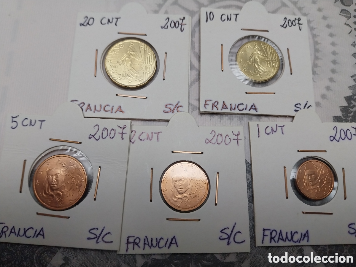 Euros: Francia 2007 serie 5 monedas - Foto 1