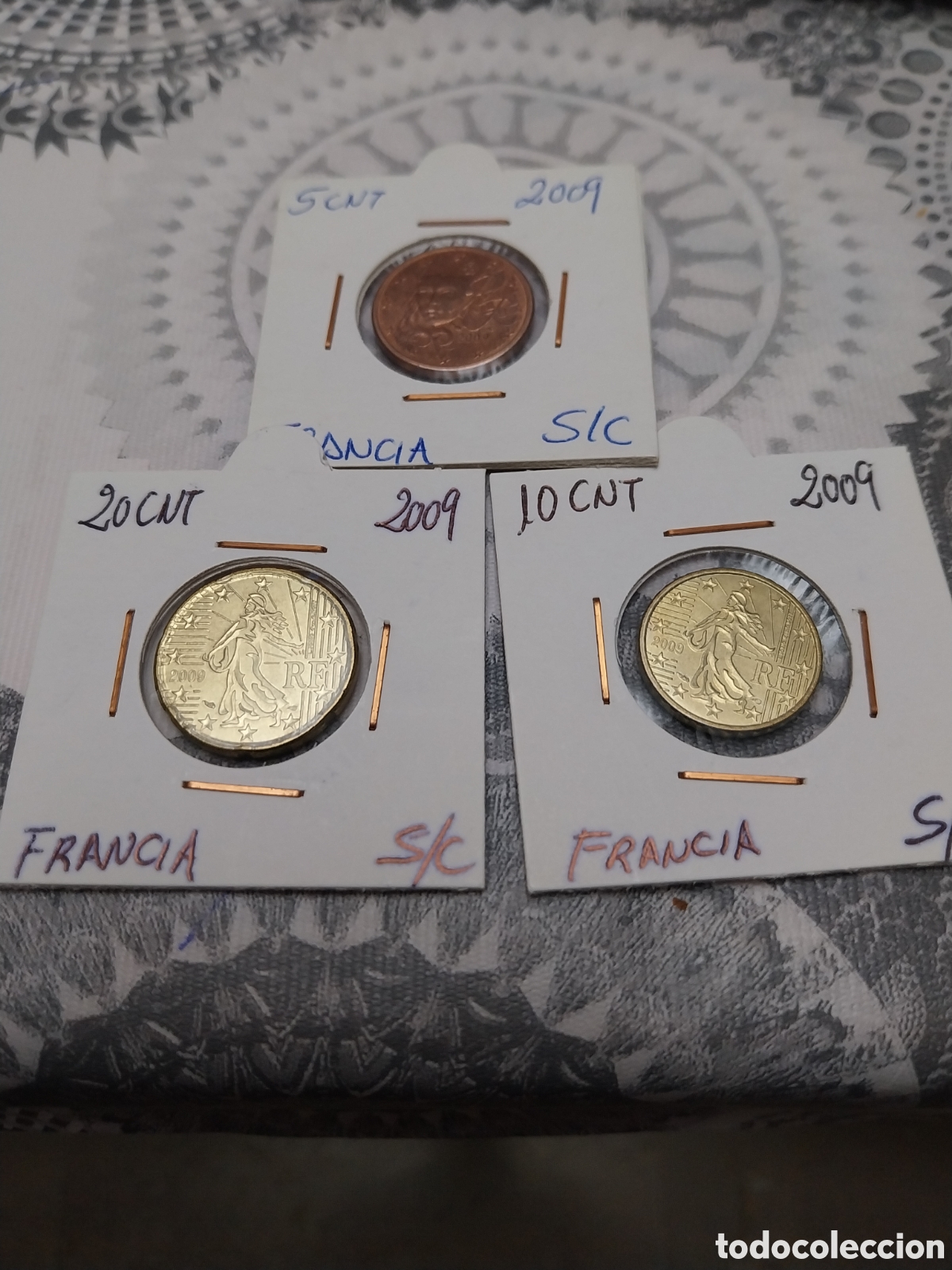 Euros: Francia 2009 serie 3 monedas - Foto 2