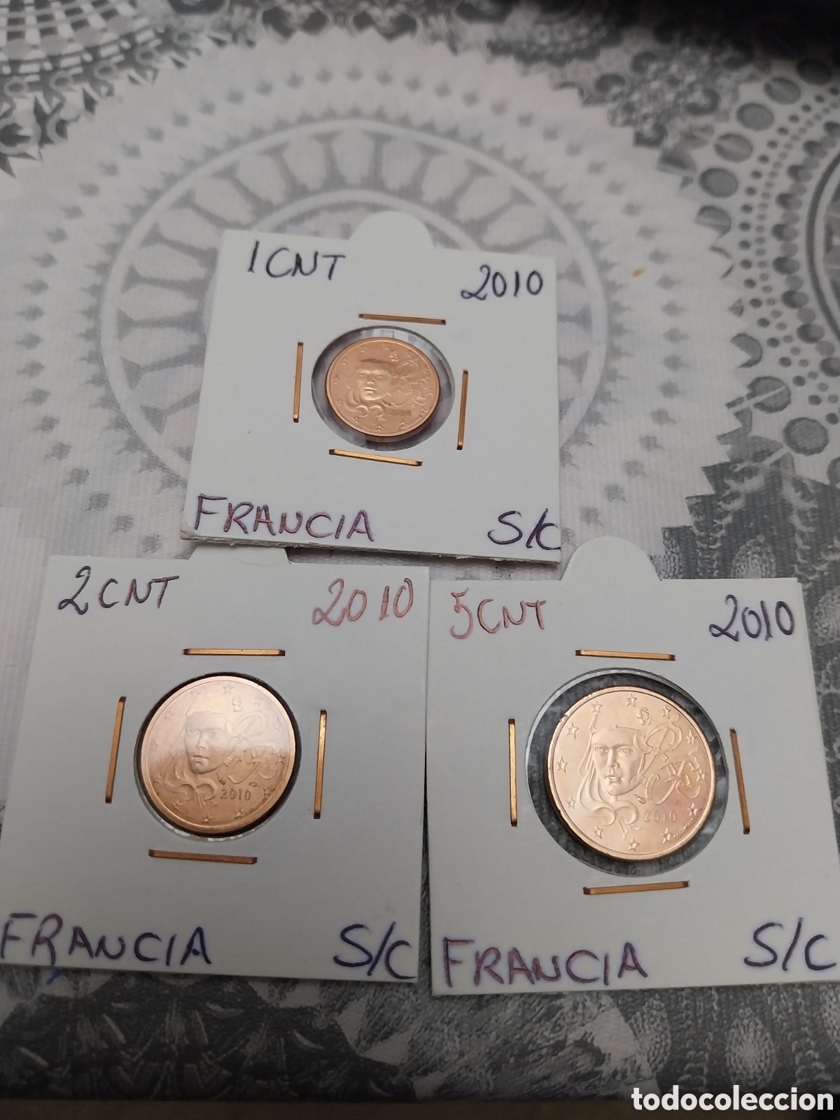 Euros: Francia 2010 serie 3 monedas - Foto 2