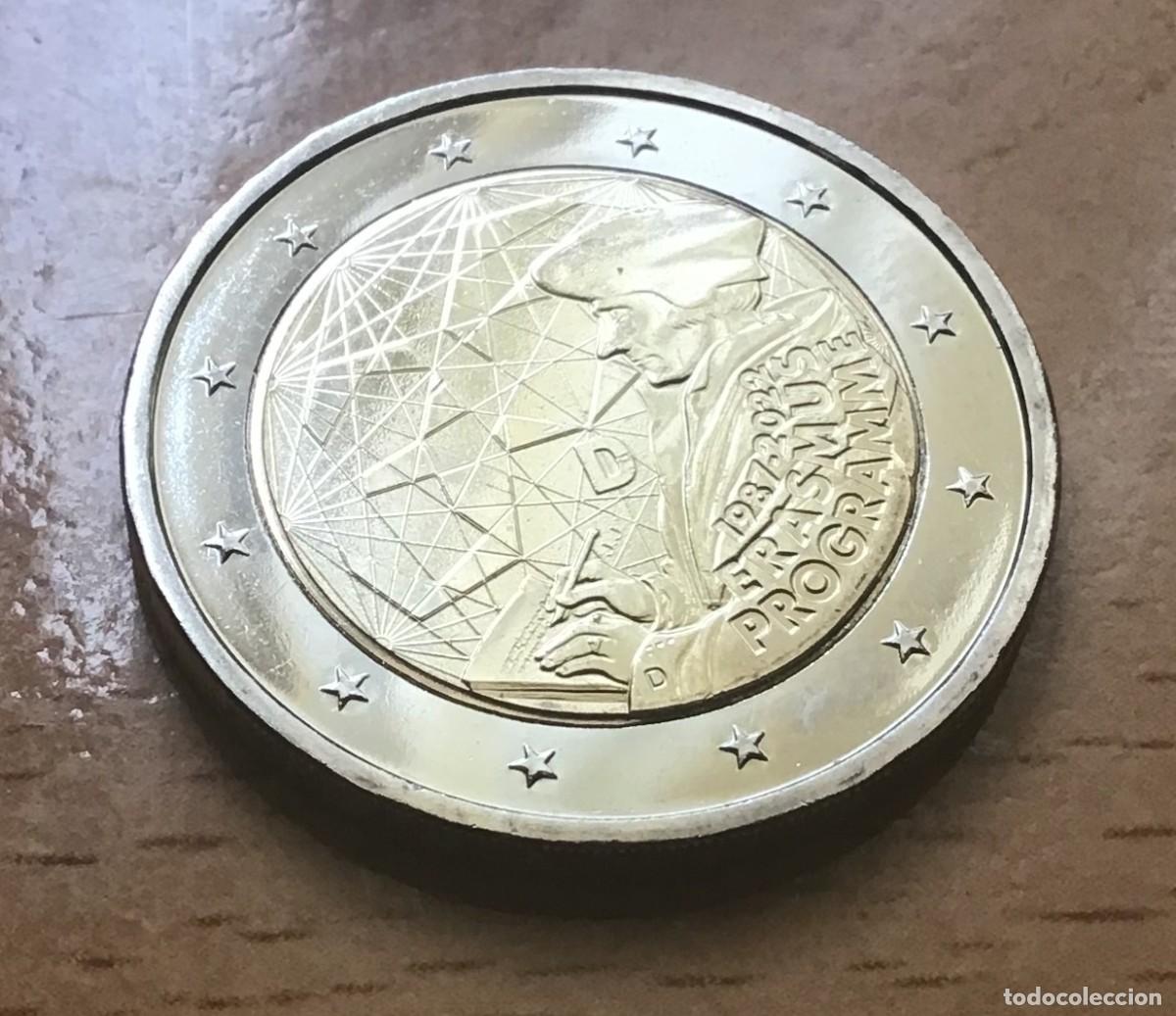 Euros: 2 euros conmemorativos de Alemania. Erasmus. A&ntilde;o 2022 ceca D. Circulada EBC