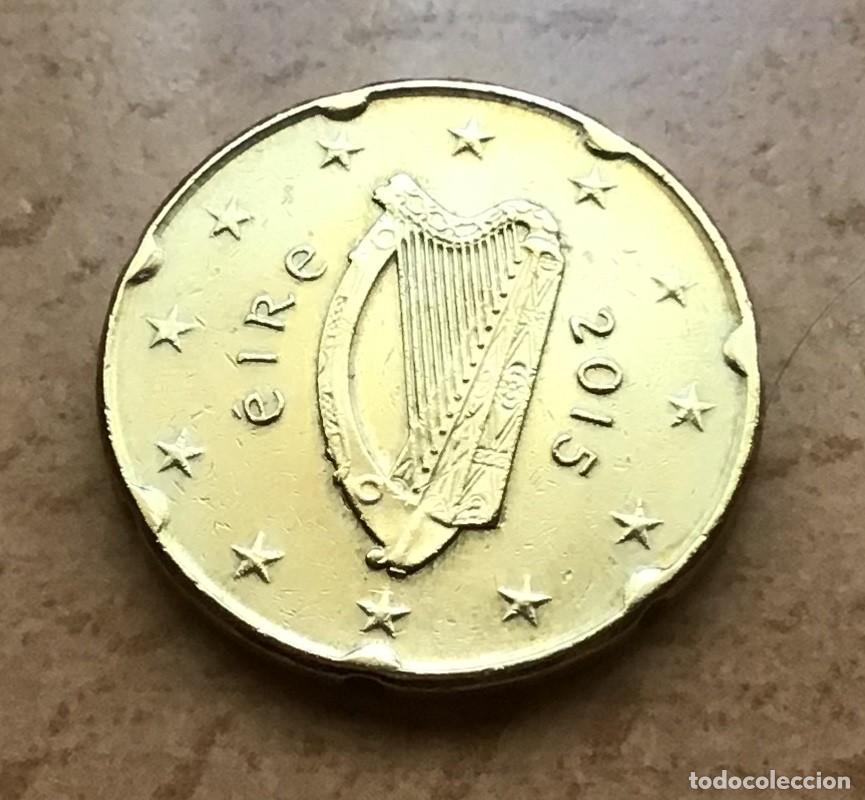 Euros: 20 c&eacute;ntimos de euro de Irlanda. A&ntilde;o 2015