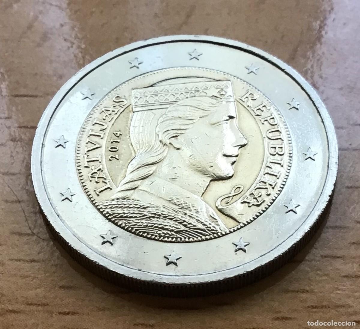 Euros: 2 euros de Letonia. A&ntilde;o 2014 - Foto 1