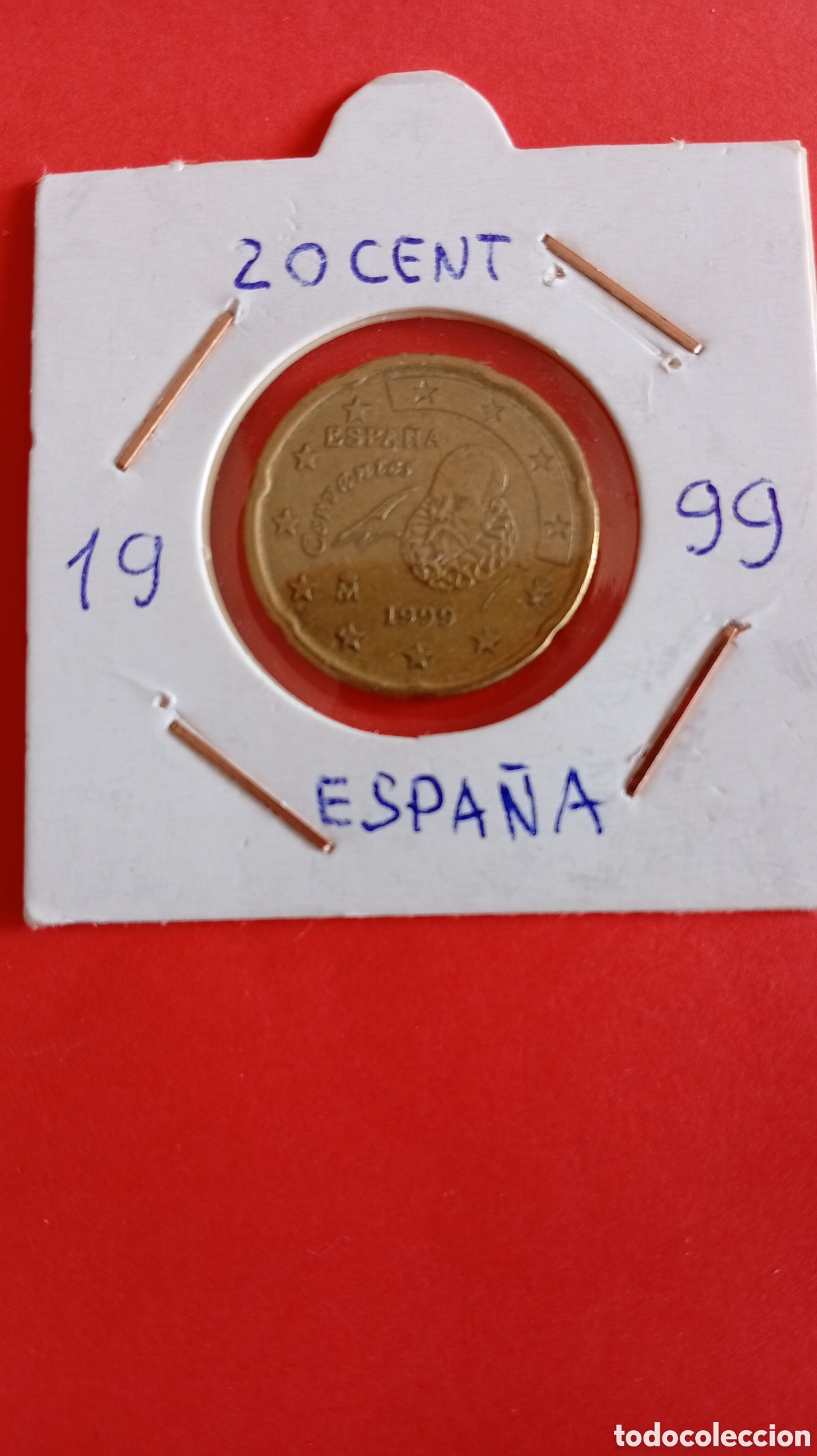 Euros: Moneda 20 c&eacute;ntimos a&ntilde;o 1999 - Foto 1