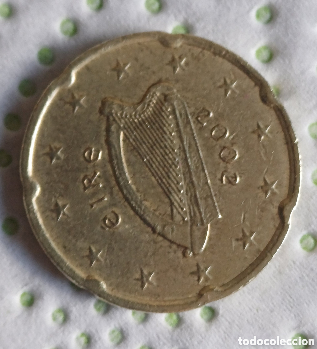 Euros: Moneda 20 cent Irlanda 2002, escasa - Foto 3