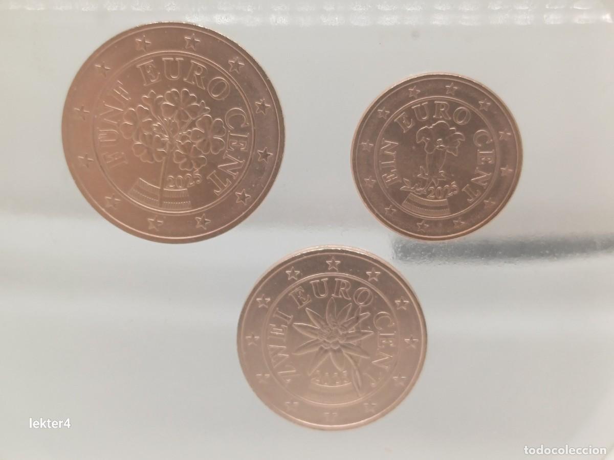 Euros: AUSTRIA 1, 2 y 5 CENTIMOS 2025 - SIN CIRCULAR - - Foto 1