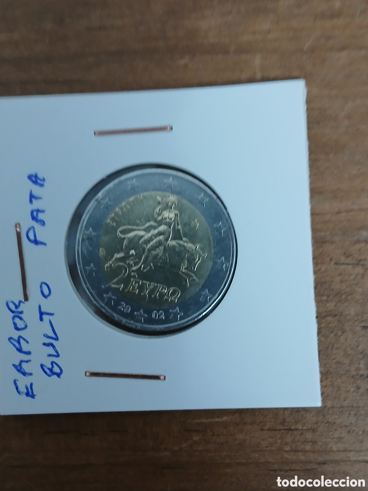 Euros: DOS EUROS DE GRECIA 2002 CECA S CON ERROR - Foto 3