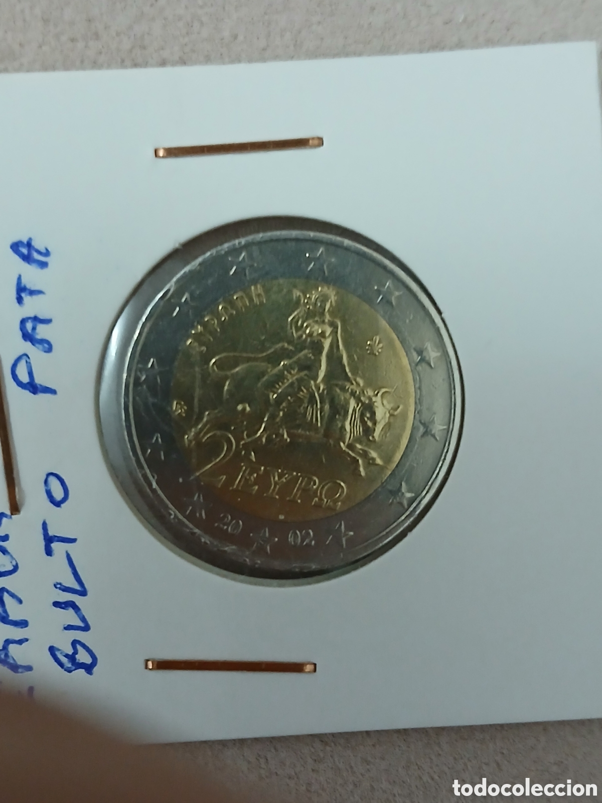 Euros: DOS EUROS DE GRECIA 2002 CECA S CON ERROR - Foto 1