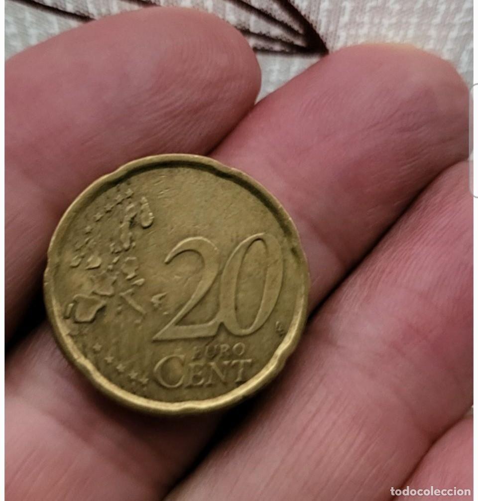 Euros: ERROR 20 cts. CHICHON EN LA CABEZA 1999 - Foto 2