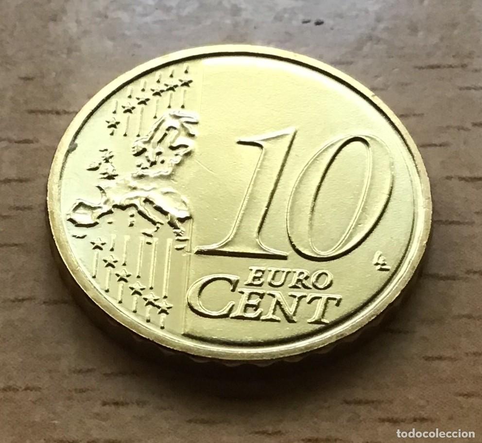 Euros: 10 c&eacute;ntimos de euro de Letonia. A&ntilde;o 2014. Sin circular - Foto 2