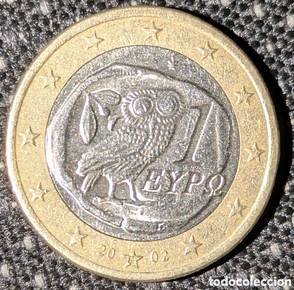Euros: Moneda 1 euro b&uacute;ho de la suerte - Foto 1