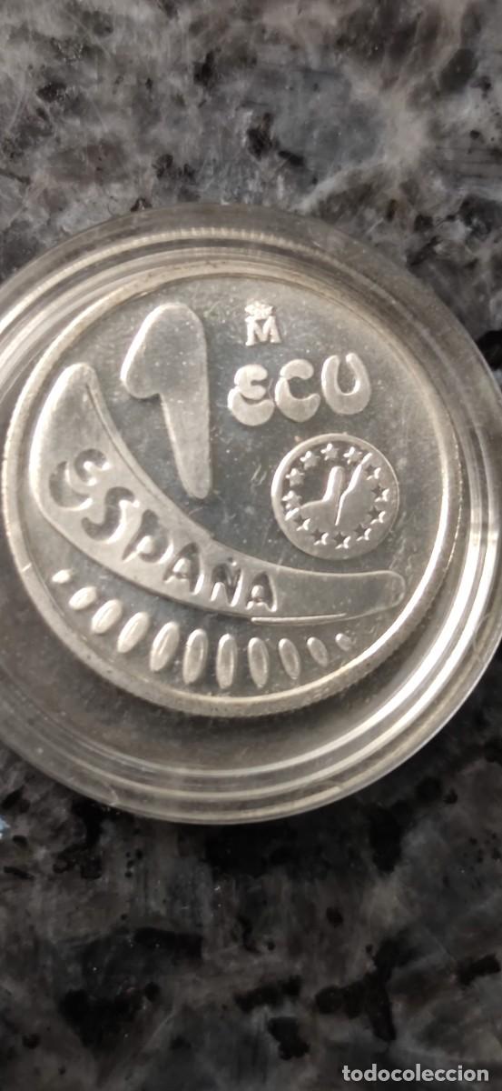 Euros: Ecu 1989 con su soporte. - Foto 1