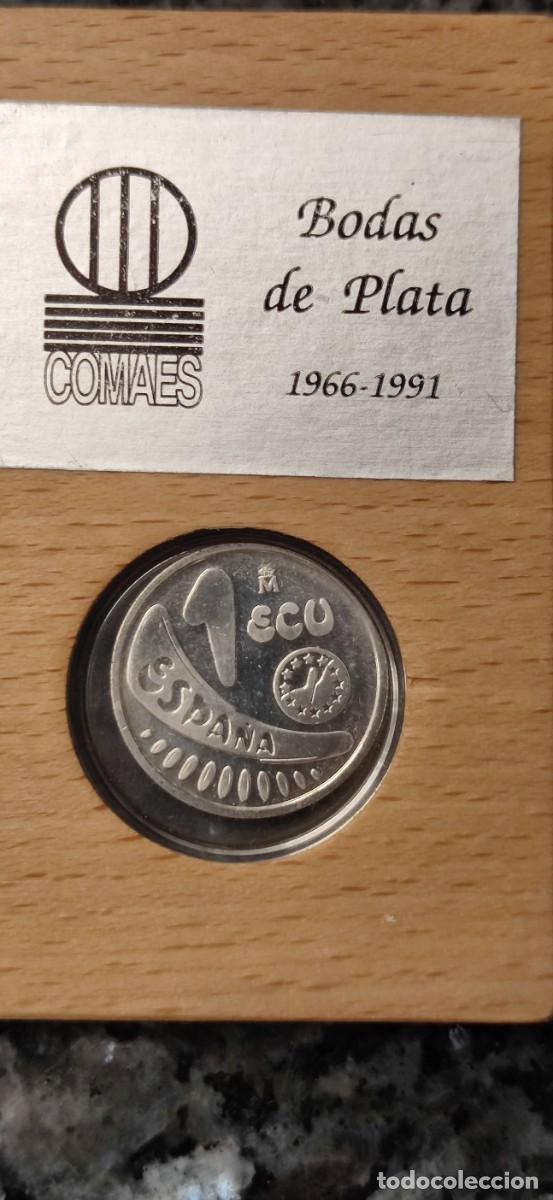 Euros: Ecu 1989 con su soporte. - Foto 2