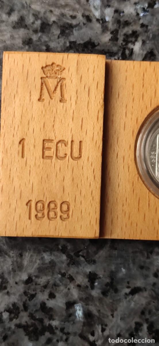 Euros: Ecu 1989 con su soporte. - Foto 3