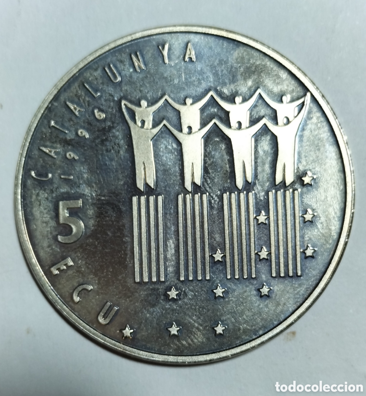 Euros: 5 Ecus 1996 Ildefons Cerd&agrave;. - Foto 2