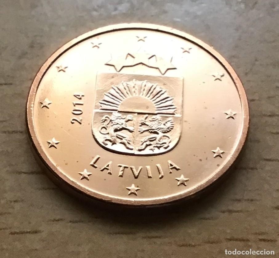 Euros: 5 c&eacute;ntimos de euro de Letonia. A&ntilde;o 2014. Sin circular - Foto 1