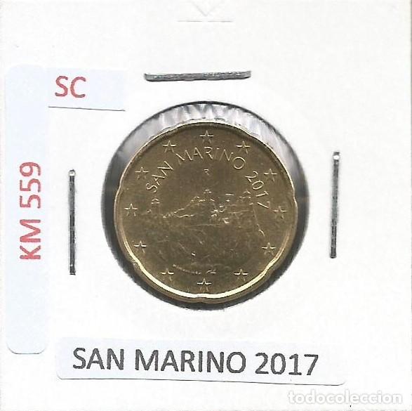 Euros: SAN MARINO 2017 - 20 CENT - KM 559 - SIN CIRCULAR - Foto 1