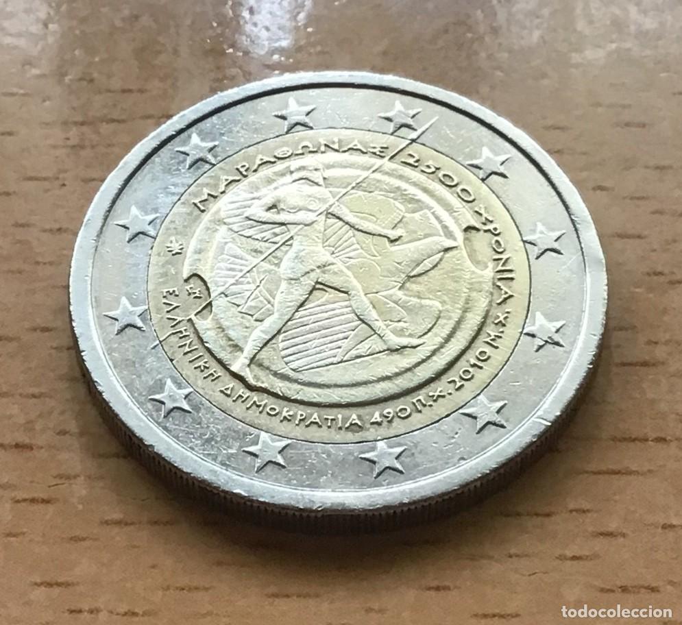 Euros: 2 euros conmemorativos de Grecia. Batalla de Maraton. A&ntilde;o 2010