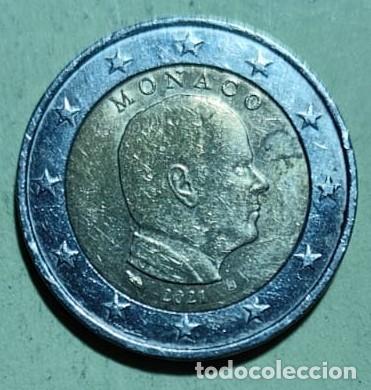 Euros: Moneda 2 Euros circulada MONACO 2021 - Foto 1