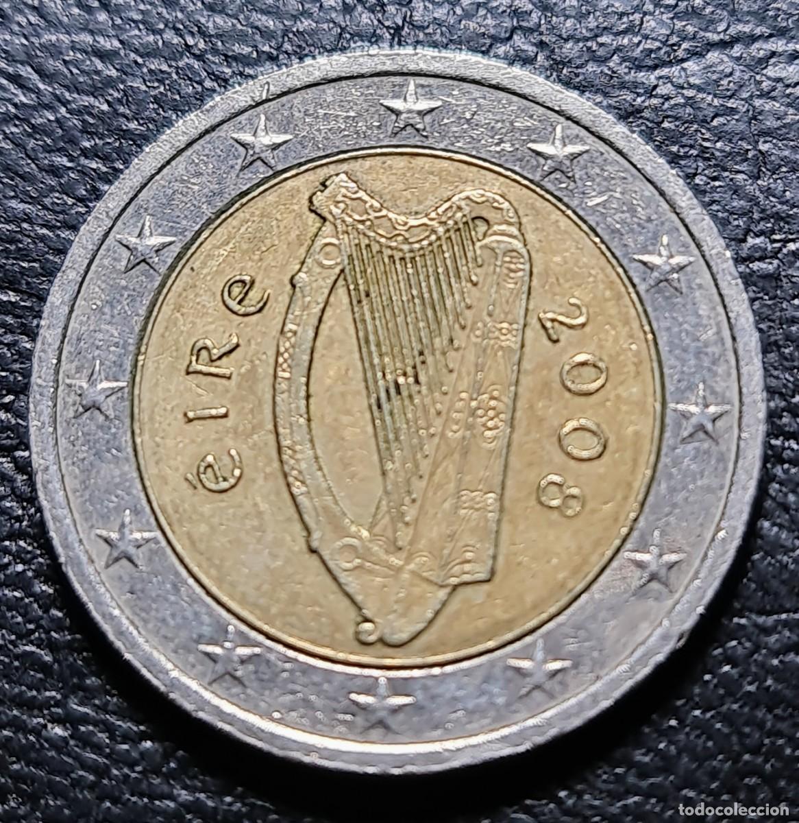 Euros: Irlanda 2008 2 euros Arpa moneda com&uacute;n - Foto 1