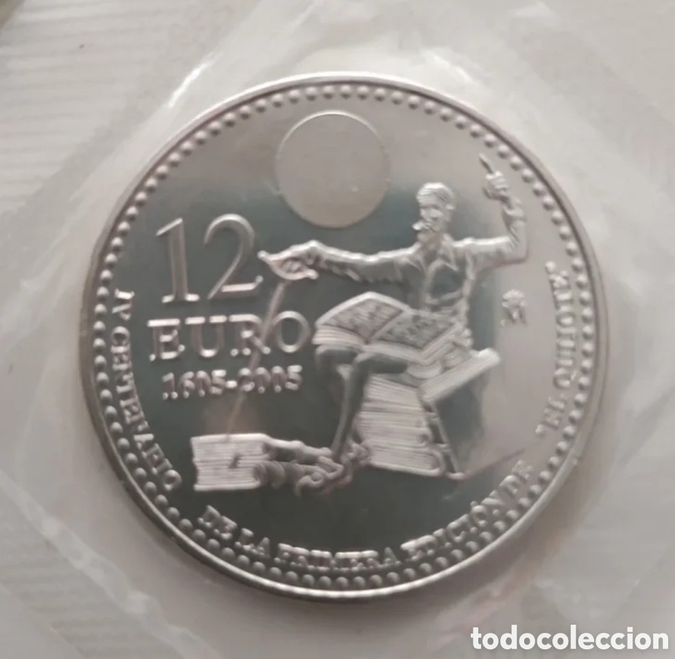 Euros: Moneda plata 12&euro; a&ntilde;o 2005. Precintada - Foto 2