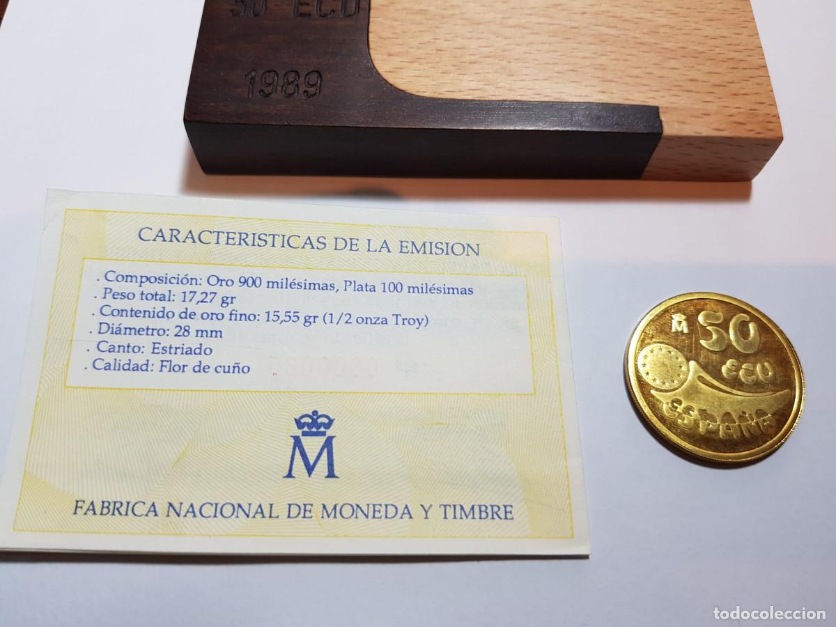 Euros: ESPA&Ntilde;A- 50 ECU-1989-ORO - Foto 4