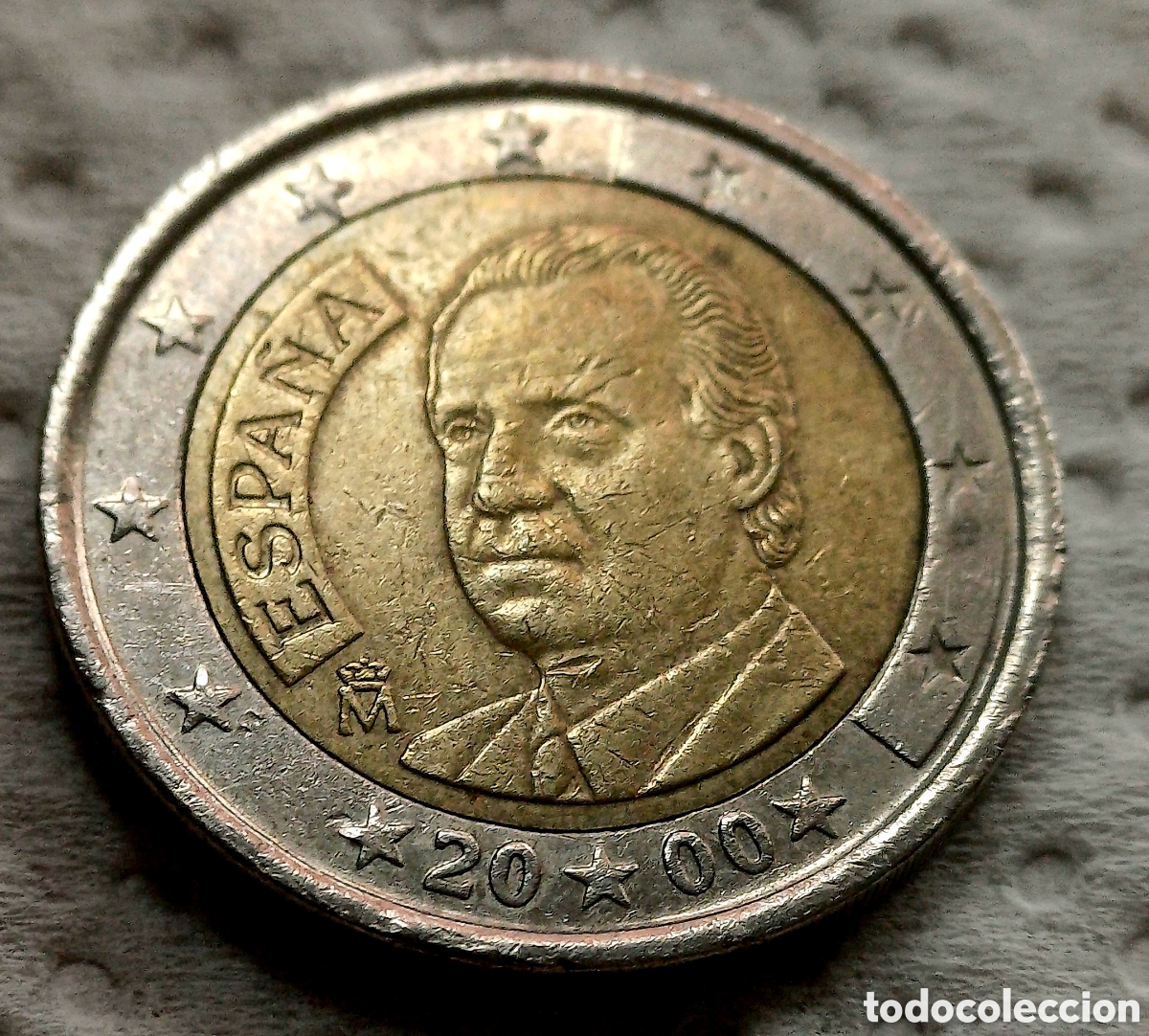 Euros: Moneda 2&euro; Espa&ntilde;a a&ntilde;o 2000, error - Foto 2