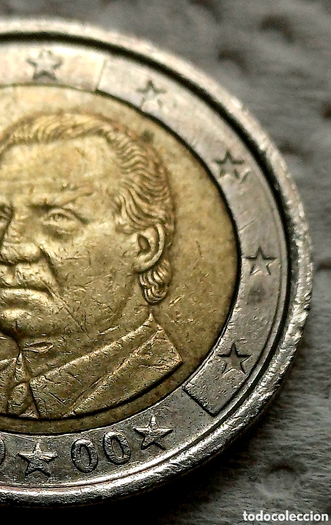 Euros: Moneda 2&euro; Espa&ntilde;a a&ntilde;o 2000, error - Foto 3