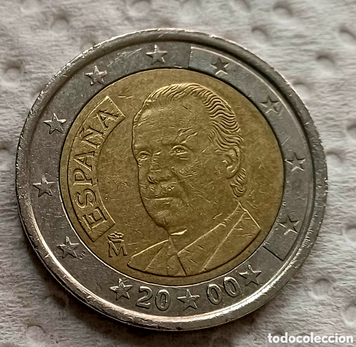 Euros: Moneda 2&euro; Espa&ntilde;a a&ntilde;o 2000, error - Foto 1