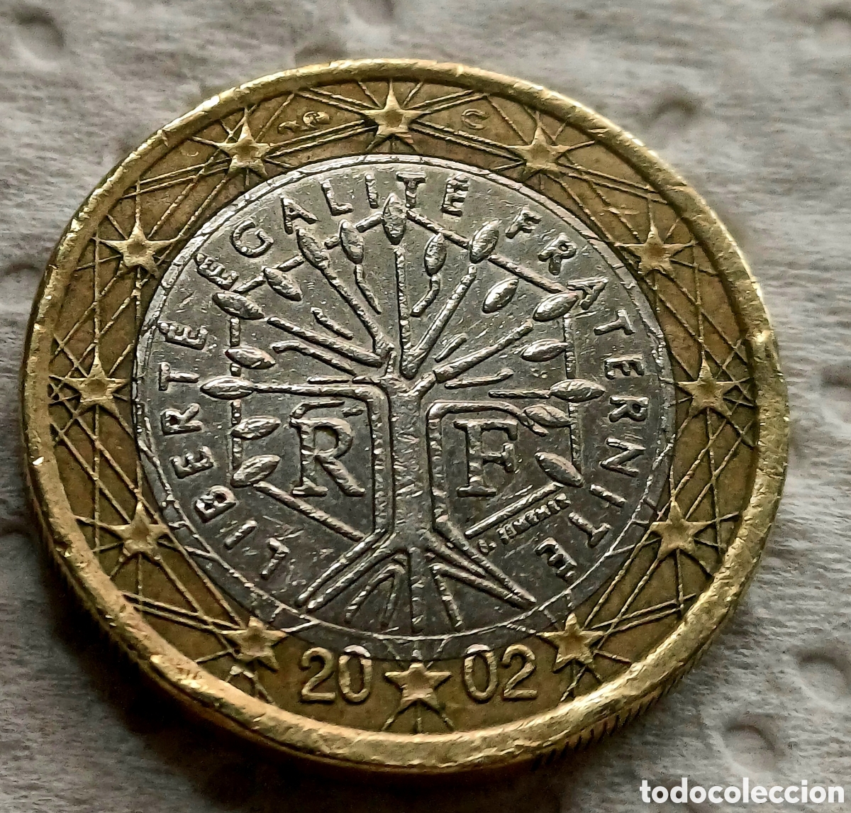 Euros: Moneda de 1&euro; Francia 2002 error - Foto 3