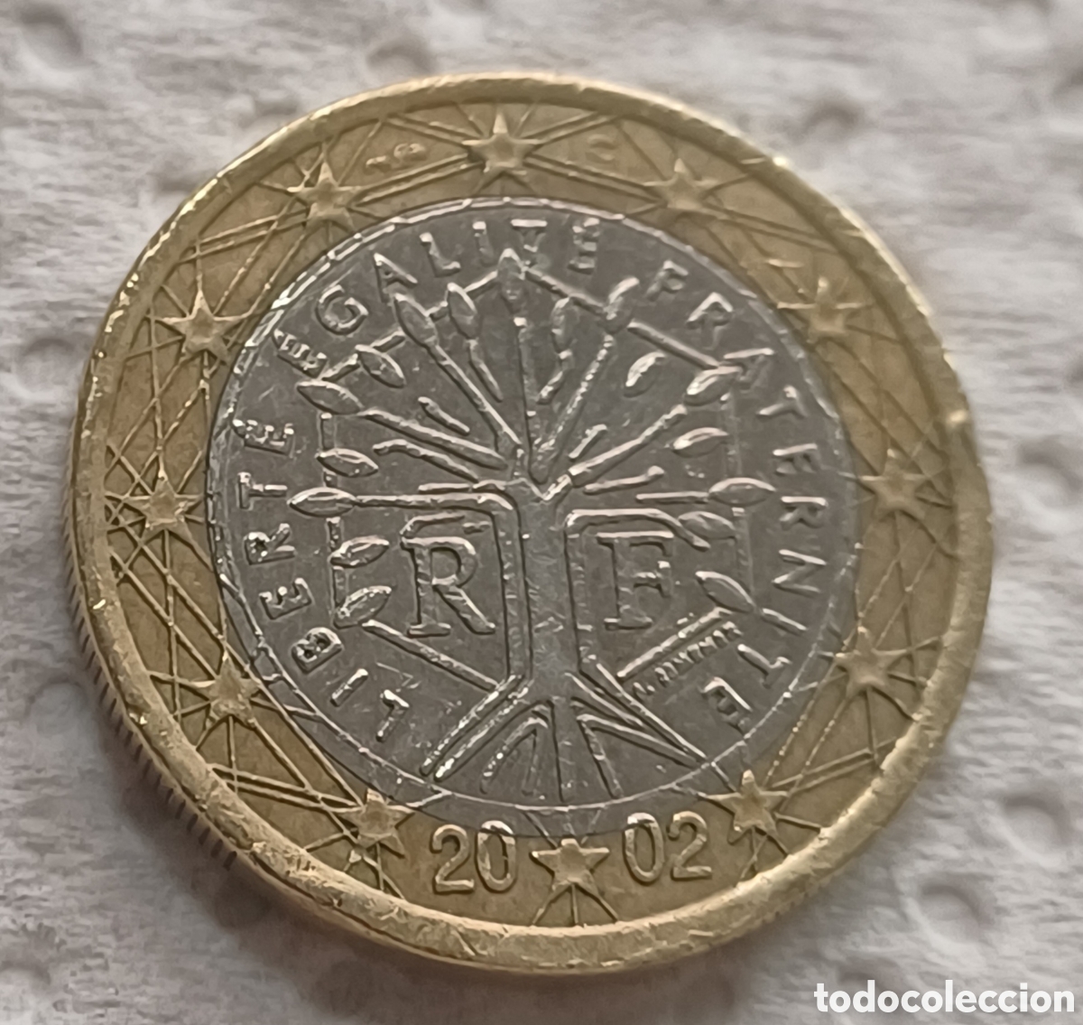 Euros: Moneda de 1&euro; Francia 2002 error - Foto 1