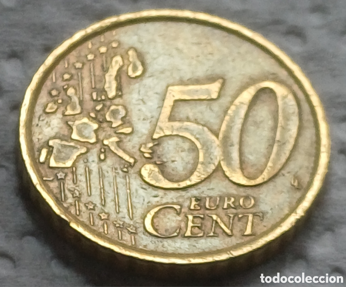 Euros: Moneda de 50 cent &euro; Espa&ntilde;a 2000, error - Foto 3