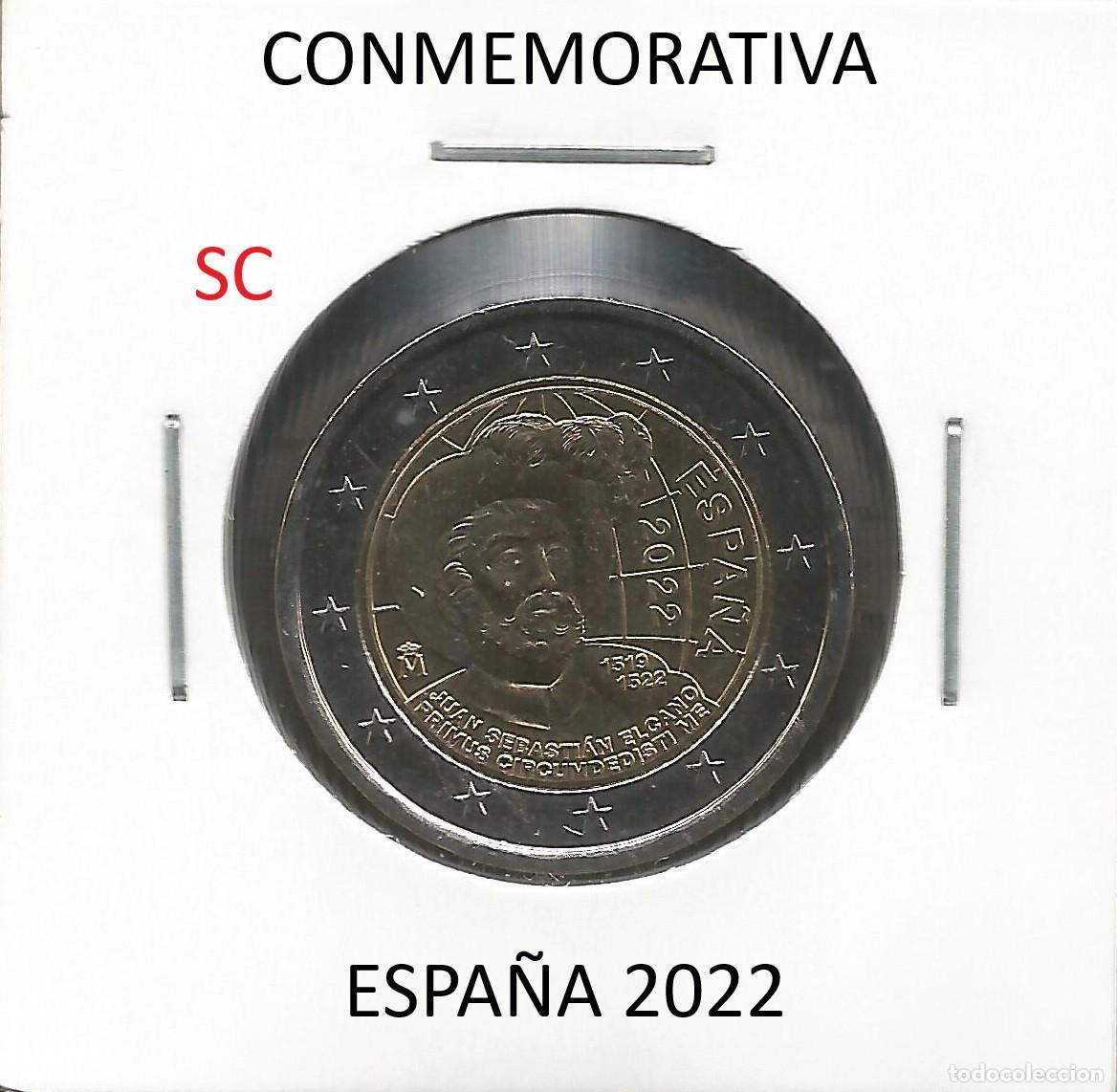 Euros: ESPA&Ntilde;A 2022 - CONMEMORATIVA ELCANO - KM 1552 - SIN CIRCULAR
