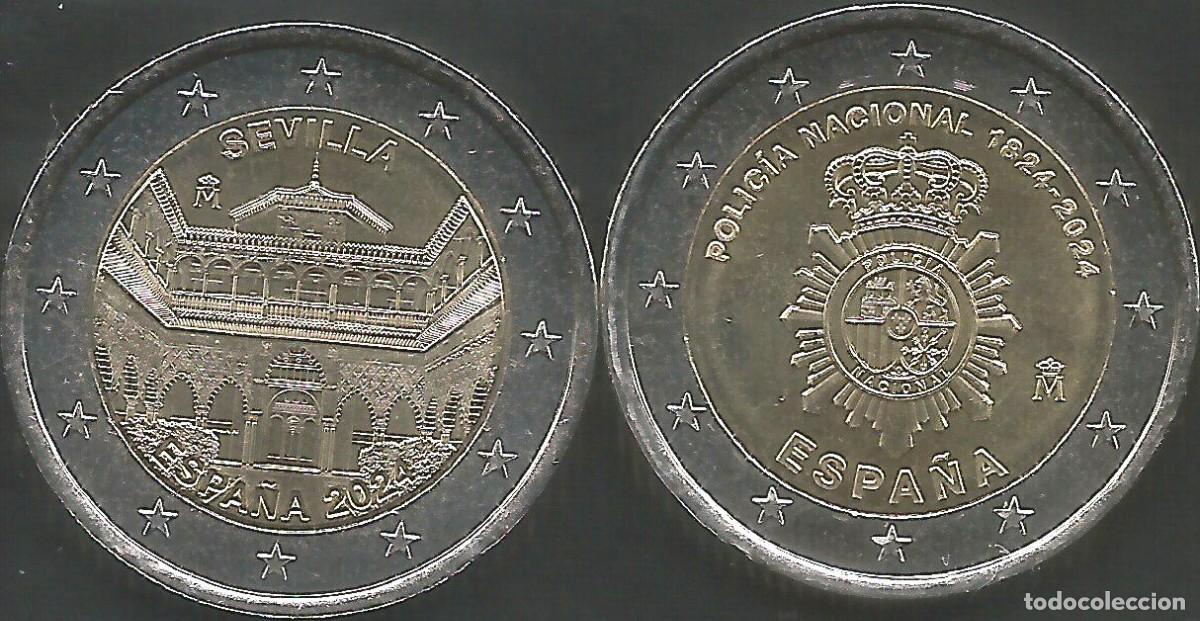 Euros: ESPA&Ntilde;A 2024 - LAS 2 CONMEMORATIVAS - SIN CIRCULAR