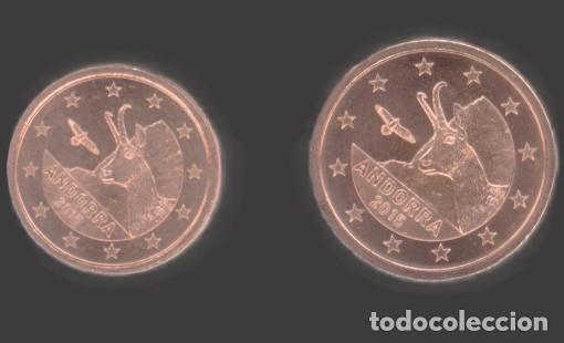 Euros: Andorra 1 Cent And 2 Cent 2015 Uncirculated - Foto 1