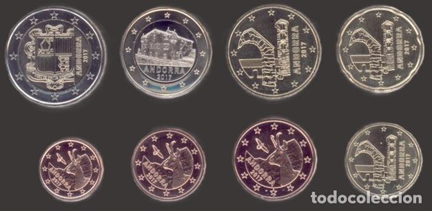 Euros: Andorra All 8 Coins 2017 Uncirculated - Foto 1