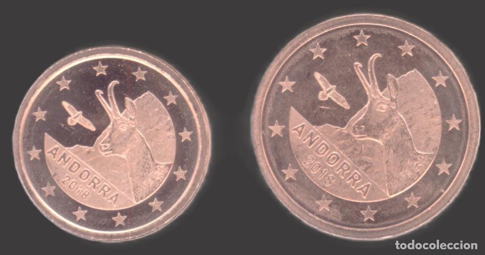 Euros: Andorra 1 Cent And 2 Cent 2018 Uncirculated - Foto 1